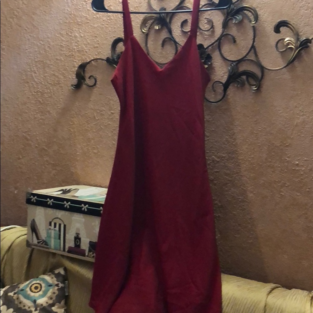 Sheer red cute dress